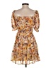 Jun & Ivy 100% Polyester Print Orange Casual Dress Size S - photo 2