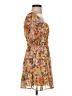Jun & Ivy 100% Polyester Print Orange Casual Dress Size S - photo 4