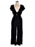 Unbranded 100% Polyester Solid Black Jumpsuit Size L (estimated) - photo 1