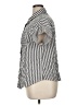 Shein Curve Stripes Gray Short Sleeve Button-Down Shirt Size 1X - photo 5
