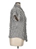 Shein Curve Stripes Gray Short Sleeve Button-Down Shirt Size 1X - photo 4