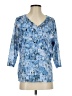 Allison Daley 100% Polyester Blue 3/4 Sleeve Blouse Size P (petite) - photo 1