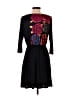 Criss Cross Graphic Black Cocktail Dress Size S - photo 2