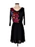 Criss Cross Graphic Black Cocktail Dress Size S - photo 1