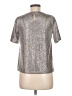 Tulle 100% Polyester Metallic Silver Short Sleeve Top Size M - photo 2