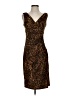 New Directions Animal Print Brown Cocktail Dress Size 4 - photo 1