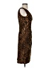 New Directions Animal Print Brown Cocktail Dress Size 4 - photo 4