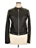 Classics By Worth 100% Leather Black Leather Jacket Size 14 - photo 1
