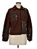 Shein 100% Polyester Graphic Brown Jacket Size 6 - photo 1