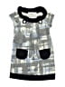 Sister Sam 100% Silk Graphic Gray Dress Size 6 - photo 1