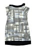 Sister Sam 100% Silk Graphic Gray Dress Size 6 - photo 2