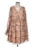 Torrid 100% Polyester Paisley Tan Casual Dress Size Lg Plus (0) - photo 1