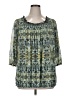 Assorted Brands Green 3/4 Sleeve Blouse Size XL - photo 1