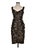 London Times Animal Print Brown Cocktail Dress Size 4 - photo 1