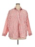 Only 100% Cotton Checkered-gingham Red 3/4 Sleeve Button-Down Shirt Size XXL - photo 1