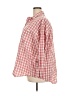 Only 100% Cotton Checkered-gingham Red 3/4 Sleeve Button-Down Shirt Size XXL - photo 5