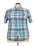 U.S. Polo Assn. Plaid Blue Short Sleeve Button-Down Shirt Size 2X - photo 1