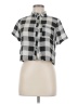 Love Notes Checkered-gingham Black Short Sleeve Blouse Size M - photo 1