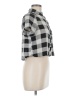 Love Notes Checkered-gingham Black Short Sleeve Blouse Size M - photo 4