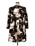 Shein Curve 100% Polyester Print Black Casual Dress Size 16 Plus (2) - photo 2