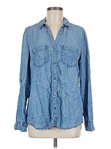 Tinsel Long Sleeve Button-Down Shirt (view 1)