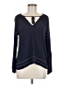 Gap 100% Rayon Blue Long Sleeve Blouse Size M - photo 1