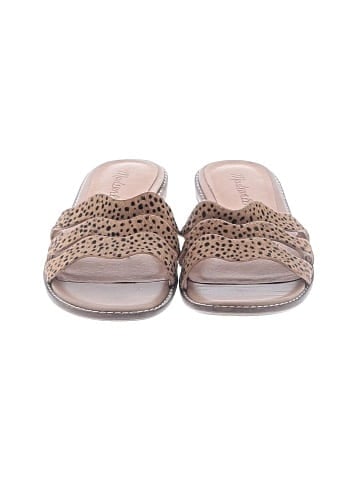 Madewell The Wave Slide Sandal in Spotted Calf Hair (view 2)