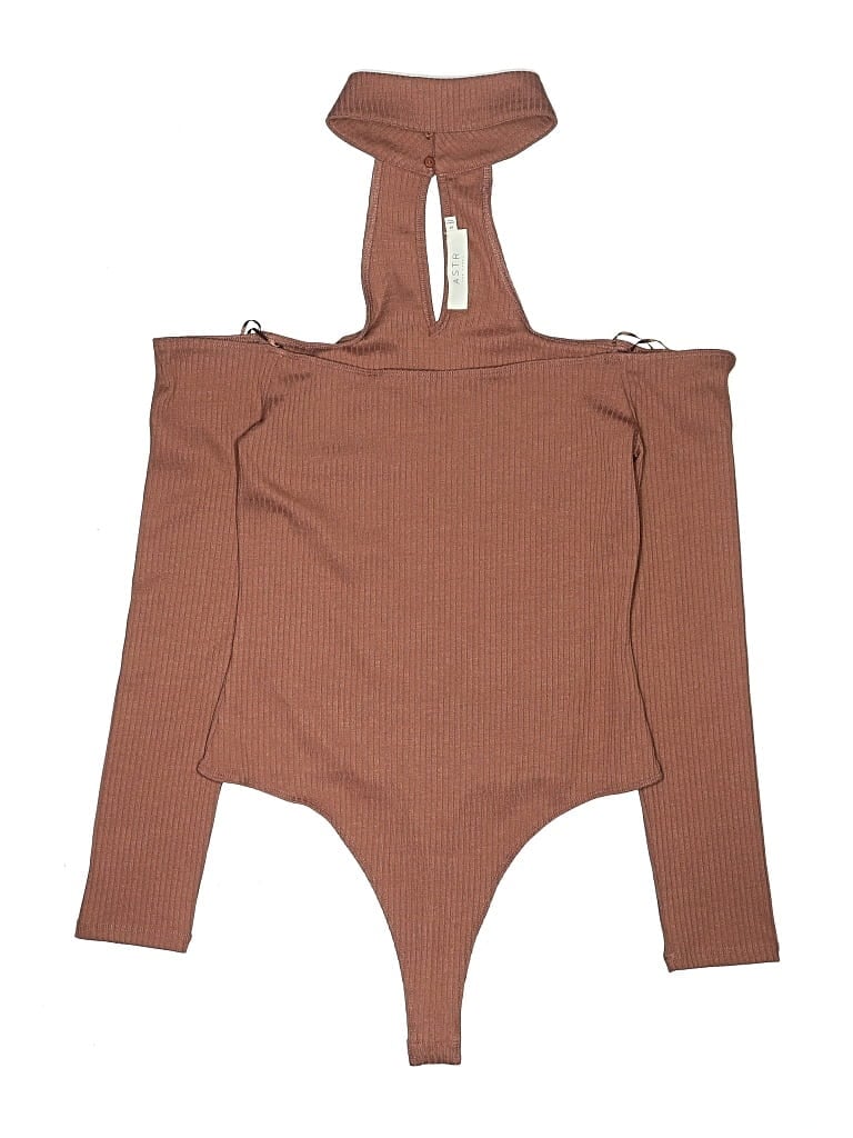 Pre-owned Astr Bodysuit In Brown
