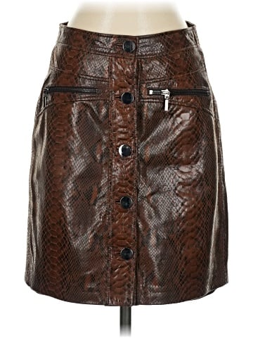 Elie Tahari Leather Skirt (view 1)