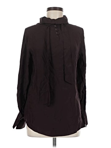 David Lerner Long Sleeve Silk Top (view 1)