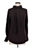 David Lerner 100% Silk Black Long Sleeve Silk Top Size M - photo 1