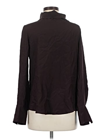 David Lerner Long Sleeve Silk Top (view 2)