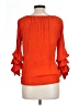 Indigo Rose Orange 3/4 Sleeve Blouse Size L - photo 2