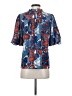 Hailey & Co. 100% Polyester Blue Short Sleeve Blouse Size S - photo 2