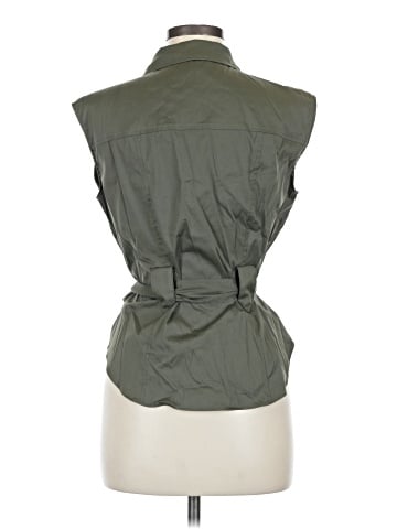 White House Black Market Sleeveless Button-Down Shirt (view 2)