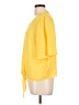 Apt. 9 100% Polyester Yellow Short Sleeve Blouse Size L - photo 5