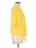 Apt. 9 100% Polyester Yellow Short Sleeve Blouse Size L - photo 4