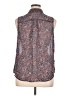 AB Studio 100% Polyester Floral Blue Sleeveless Blouse Size XL - photo 2
