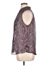 AB Studio 100% Polyester Floral Blue Sleeveless Blouse Size XL - photo 5
