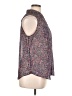 AB Studio 100% Polyester Floral Blue Sleeveless Blouse Size XL - photo 4