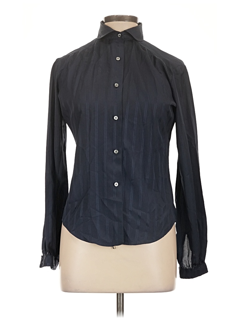 Pre-owned Tucci Long Sleeve Blouse In Black