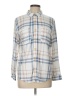 C&C California Plaid Blue Long Sleeve Blouse Size L - photo 1
