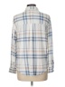 C&C California Plaid Blue Long Sleeve Blouse Size L - photo 2
