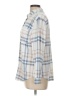 C&C California Plaid Blue Long Sleeve Blouse Size L - photo 5