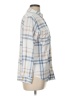 C&C California Plaid Blue Long Sleeve Blouse Size L - photo 4
