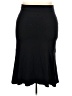 Lands' End Solid Black Casual Skirt Size L (tall) - photo 1