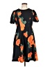 Mcguire 100% Polyester Print Black Casual Dress Size 12 - photo 1