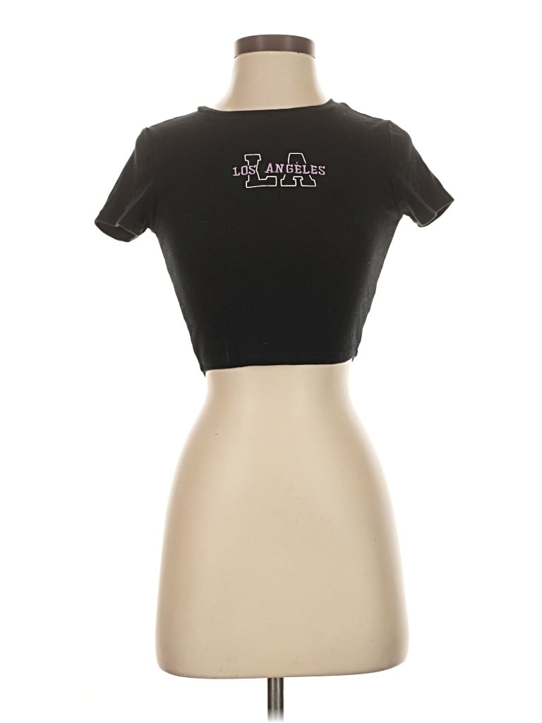 Pre-owned Garage Short Sleeve Turtleneck In Black