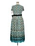 Perceptions Print Teal Casual Dress Size 18 - photo 2