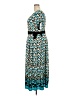 Perceptions Print Teal Casual Dress Size 18 - photo 5